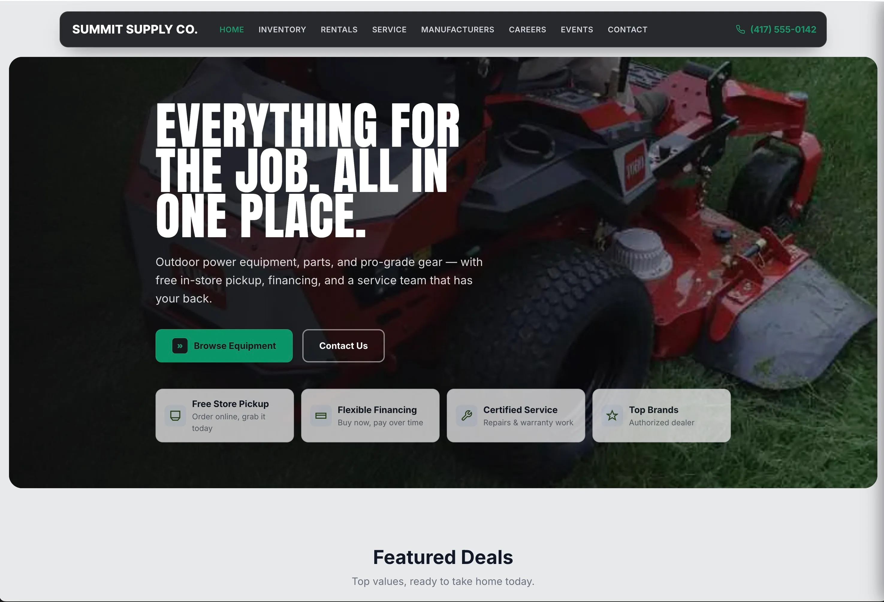Summit Supply Co. template preview